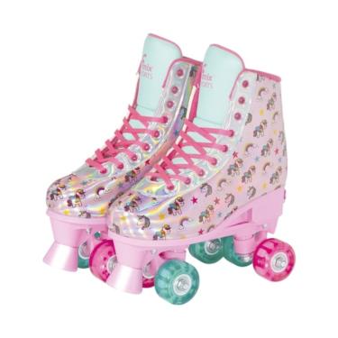 Imagem de Patins 4 Rodas Ajustável Unicórnio Rosa 31/34 - Fenix RL-10