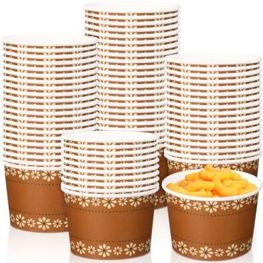 Imagem de Potchen Pacote com 50 tigelas de papel mexicanas de 255 g, copos de papel descartáveis mexicanos, tigelas de sopa, copos de lanche Fiesta Cinco de Mayo, suprimentos de festa para sobremesa, comida