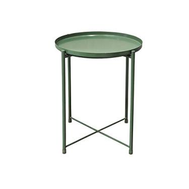 Imagem de Mesas de cabeceira estilo nórdico moderno metal pequena mesa de café sofá mesa de chá lateral para sala de estar, móveis domésticos simples, mesa de centro (cor: A) (A)