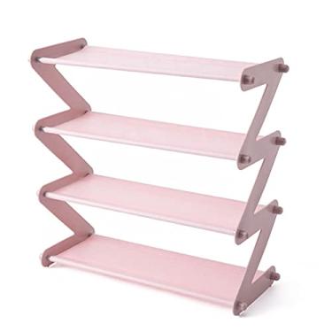 Imagem de Organizador de sapatos sapateira criativa prateleira dobrável para sapatos pequeno rack de armazenamento de sapatos corredor sala de estar quarto rack organizador de sapatos 47,5 × 19 × 46 cm armário