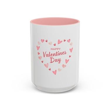 Imagem de Caneca de coração feliz dia dos namorados – xícara de café com destaque fofo