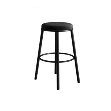 Imagem de Balcão de cozinha preto ilha cadeira de ferro simples doméstico sem encosto banco de bar cadeira alta cadeiras de bar (médio)