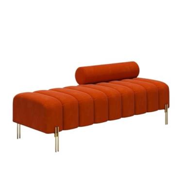 Imagem de Banqueta de sofá estofada de madeira moderna adequada para sala de estar, quarto, closet, altura ajustável, entrada na extremidade da cama (grande)