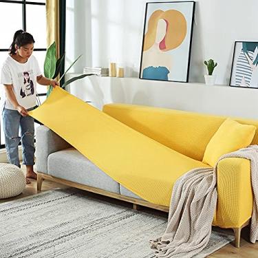 Imagem de Capa de sofá rica de veludo para sofá de alta elasticidade para assentos de 1/2/3/4 assentos, capa à prova de gatos, antiderrapante, mágico, protetor de móveis (2 + 3 lugares, rosa) (namoradeiras