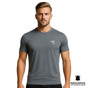 Imagem de Camiseta Diadora Small Logo Masculina - Chumbo GG-Masculino