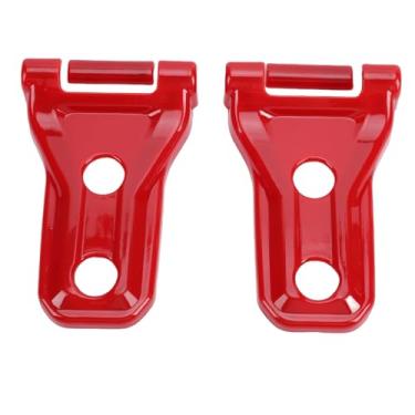 Imagem de Eujgoov Capa Dobradiça Capa Guarnição Adesivo Plástico Abs para Jl Jlu Jt 2018-2024 Vermelho Decorativo Protetor Sem Adesivo de Broca