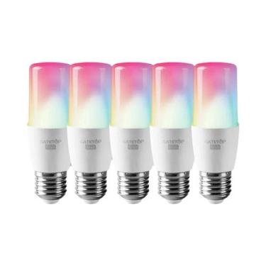 Imagem de Lâmpada LED Inteligente Wi-Fi T37 E27 6W RGBCW WW Tipo Vela Compatível