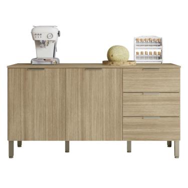 Imagem de Balcão de Cozinha com 2 Portas e 2 Gavetas Riga Freijó