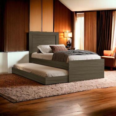 Imagem de Cama Bibox Solteiro Luara Chocolate Cambel