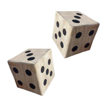 Imagem de Kit 2 Dados 6 Lados Para Jogos Rpg, Clube, Festa, Jogos Familiares Preto