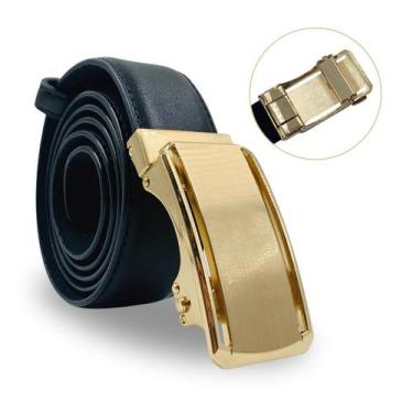 Imagem de Cinto Couro Masculino Social Catraca Fivela Automática - Rpires, Doura