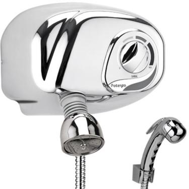 Imagem de Ducha Potenza com Pressurizador E Desviador Cromada 220 Volts Aq036 Cardal Ducha Potenza Pressur