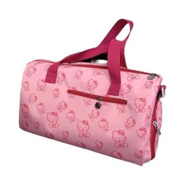 Imagem de Bolsa De Viagem Impermeável Rosa Hello Kitty, Bolsa De Mão Esportiva K