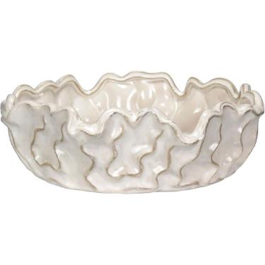 Imagem de VASO DECORATIVO ENFEITE CASA HOME&CO CERÂMICA 9x30x30cm MARFIM