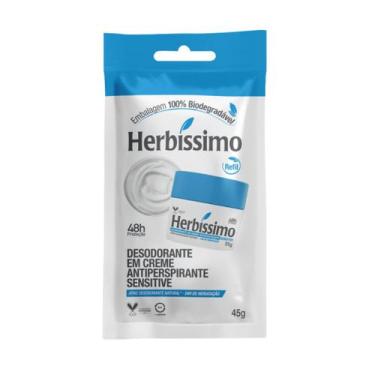 Imagem de Desodorante herbissimo antip creme refil 45g sensitive - Herbíssimo