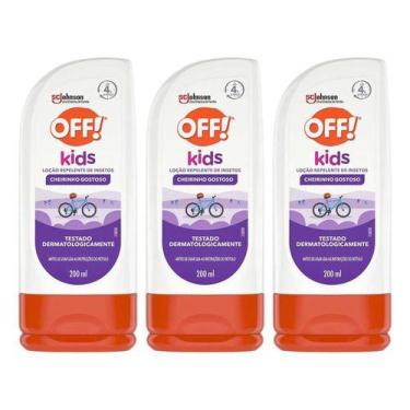 Imagem de Kit Loção Repelente De Insetos Johnson Off! Kids 200ml C/3 - Fixa Telh