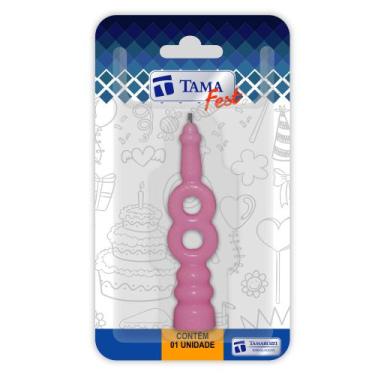 Imagem de Vela De Aniversário Números Rosa Com 1 Un. - TAMAROZZI EMBALAGENS