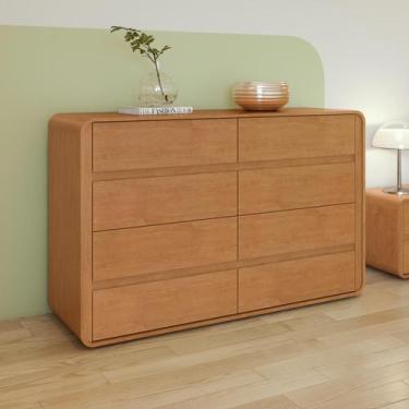 Imagem de Comoda 8 Gavetas Easy Like Amendoa Clean - Móveis Lopas