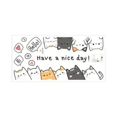 Imagem de Adesivos De Parede De Gatos Em Desenho Animado (10 Unidades) - Decoraç