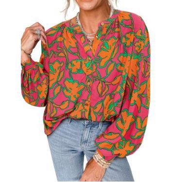 Imagem de Blusa Floral de Manga Larga PRETTYGARDEN 2025 XL