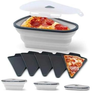 Imagem de Porta Pizza Expansivel Kit Pote Silicone Tortas Bolo Hermeti - CGK Sto
