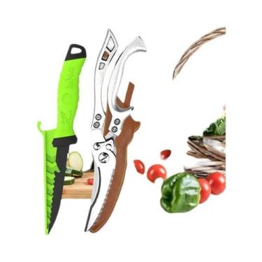 Imagem de Conjunto De Facas De Cozinha Ultra Afiadas Em Aço Inoxidável Profissio