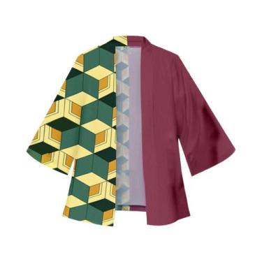 Imagem de Kimono Rosa De Verão Para Cosplay Nezuko Kamado E Shinobu Kocho, Estil