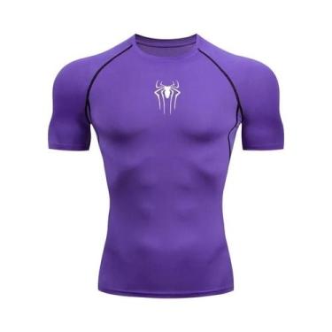 Imagem de Camiseta Masculina De Compressão De Secagem Rápida, Manga Curta, Fitne