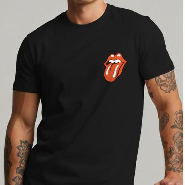 Imagem de Camiseta Masculina Rolling Stones Rock Logo Básica Casual Estilosa - Y