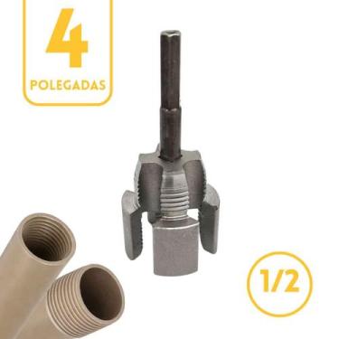 Imagem de Tarraxa para cano de pvc de 1/2 Fazedor Rosca Integrado Interno Extern
