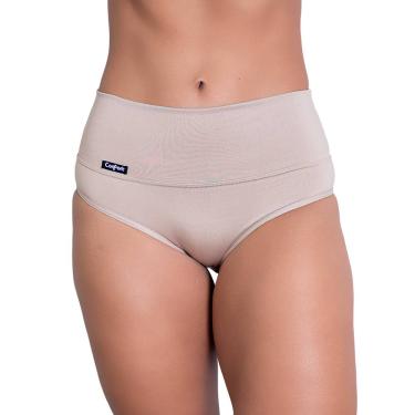Imagem de Calcinha Cinta Modeladora Cintura Alta Cós Duplo Suplex Conforto Segura Barriga Compressão