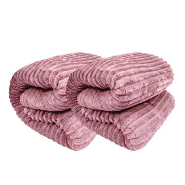 Imagem de Manta Cobertor Casal Corttex Luster Canelada 180x220cm Microfibra Antialérgico Super Macio Premium