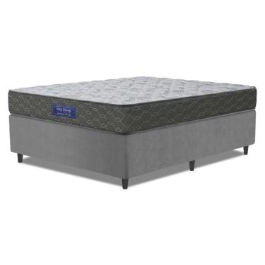 Imagem de Cama Box Colchão Queen Ortopédico Espuma D33 Hiper Desmontável 158x198x57cm