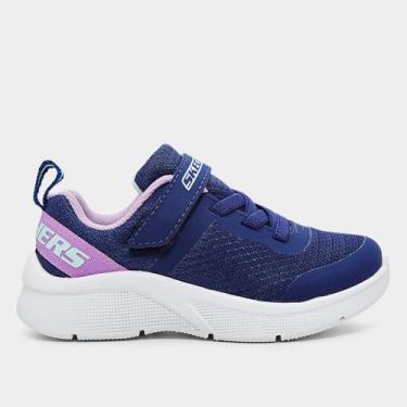 Imagem de Tênis Infantil Skechers Microspec Menina, Marinho, Roxo, 21