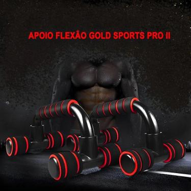 Imagem de Kit Apoio Para Flexão Gold Sports Pro II em Pvc e PP - 2 Unds Mais Uma Mesh Bag-Unissex