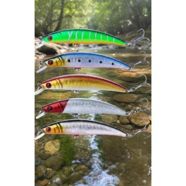 Imagem de Kit 5 Iscas Meia Água 9cm 8.5g P/ Tucunaré, Traíra - Congratulations S