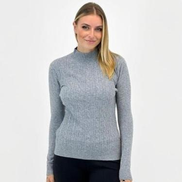Imagem de Blusa Facinelli Tricot Manga Longa Gola Alta Feminina-Feminino