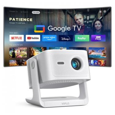Imagem de Projetor Smart 4K VOPLLS Branco Google TV G3 Pro WiFi Bluetooth Auto Foco Dolby