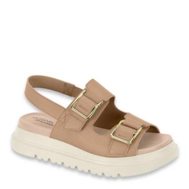 Imagem de Sandália Feminina Flatform Fivela Conforto Modare 7200.102 - Nude Napa