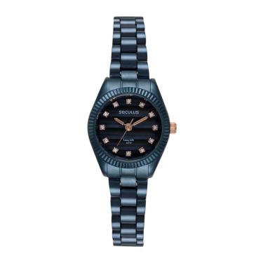 Imagem de Relógio Seculus Feminino Ref: 77362lpsvea1 Fashion Aço Azul
