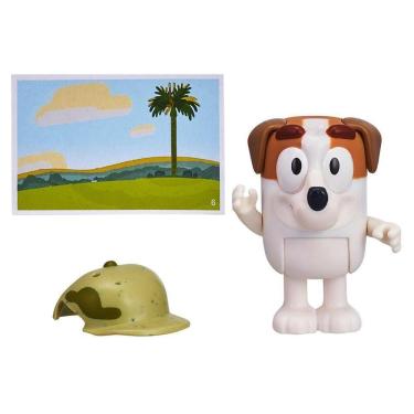 Imagem de Boneco Colecionável 6cm Bluey - Jack Com Chapéu De Soldado