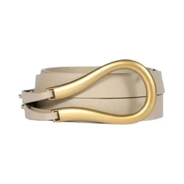 Imagem de Cinto Casual De Luxo Feminino Com Fivela Em Forma De Ferradura De Alta