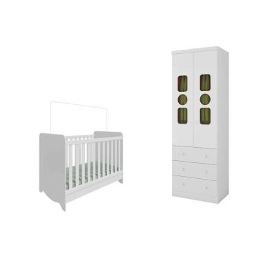 Imagem de Quarto Bebê Tedy Berço Ben Guarda Roupa 2 Portas 100% MDF