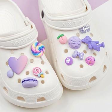Imagem de Kit 12 Pins Docinhos Enfeites em Resina para Babuche Menina - Genérico