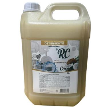 Imagem de Detergente Lava Louças de Coco RC 5 Litros - RC PRODUTOS DE LIMPEZA