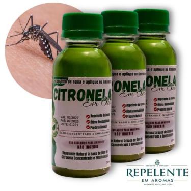 Imagem de Citronela - Repelente de Citronela Concentrado - 3 x 120ml rende 72 L 