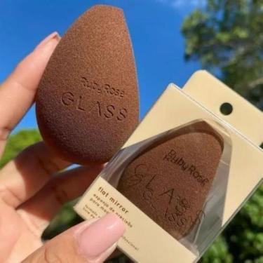 Imagem de Esponja de Precisão para Maquiagem Flat Mirror Glass Ruby Rose