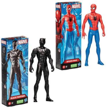 Imagem de Bonecos Super Heróis Homem Aranha e Pantera Negra Expression - Hasbro