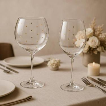 Imagem de Taca Vinho Tinto 560ml 24,5X9,5cm Transparente FlorArte - Flor Arte