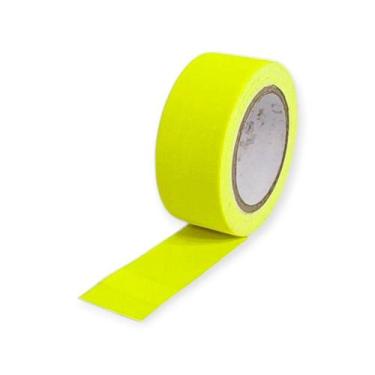 Imagem de Fita Tecido Gaffer Tape Tesa 24mm x 5m Amarela Fluorescente para Uso e